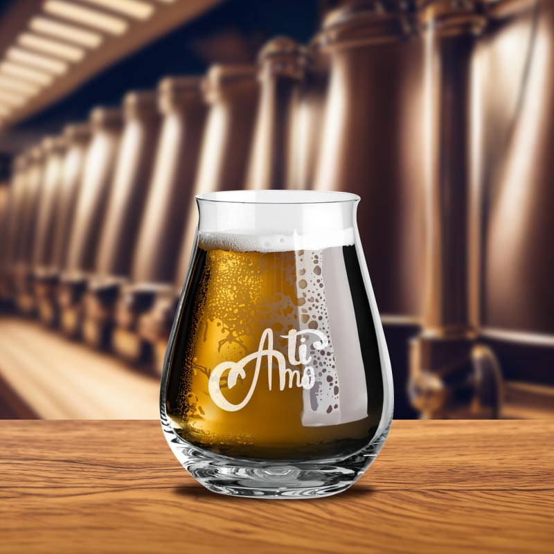 Bicchiere da birra Crafty Stemless personalizzato – Il tuo calice